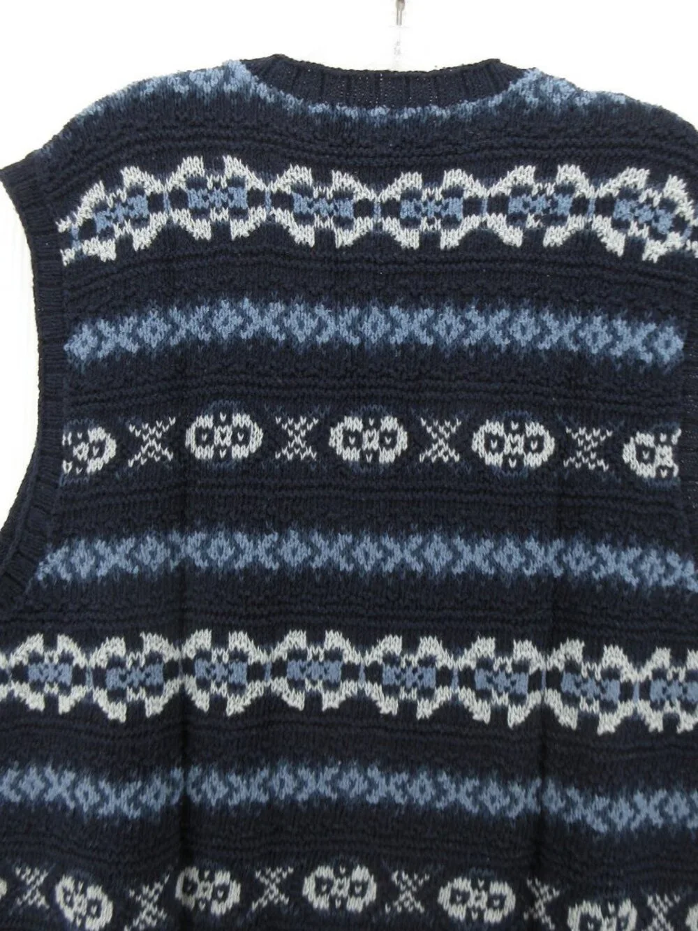 VTG Polo Ralph Lauren Sweater XL Silk Linen Vest Fair Isle Nordic Hand Knit